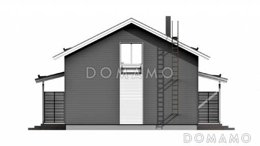 М-164 одноэтажный с мансардой дом / Фасад 1