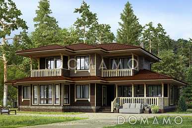 Проект дома с большими окнами