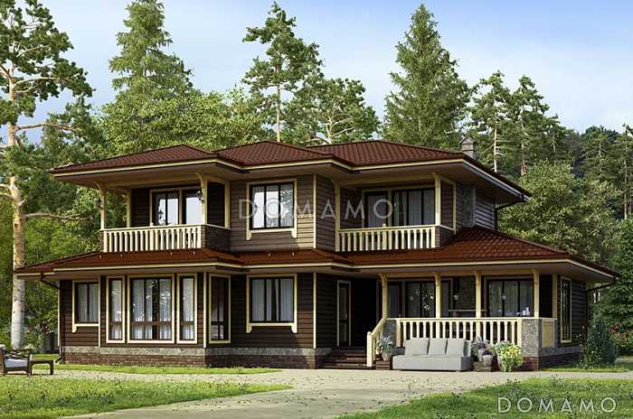 Проект дома с большими окнами Проект дома с большими окнами