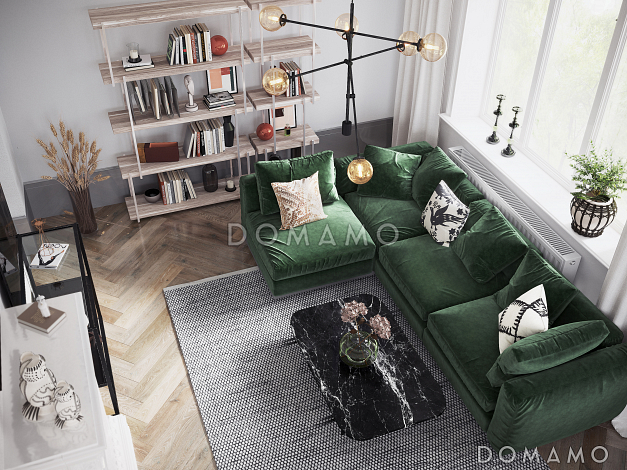 Проект загородного дома с гаражом на 2 машины, прихожей с гардеробом, кабинетом