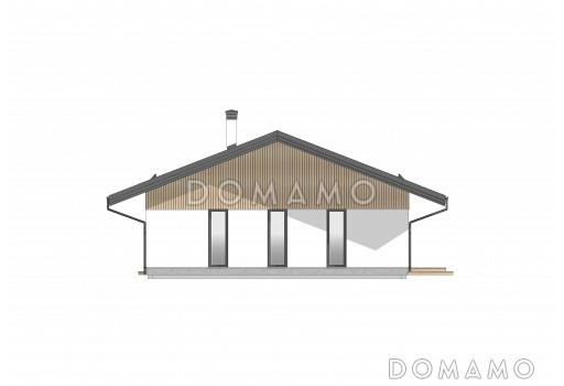 Проект дома из ж/б панелей с сауной и комбинированным фасадом SP-143-1 / Фасад 2