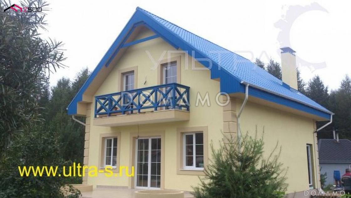 Проект одноэтажного дома из газобетона с мансардой и просторной гостиной / 43