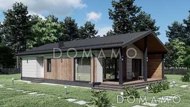 Проект одноэтажного дома для узких участков S-94