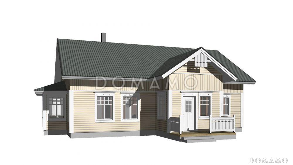 Проект дома с деревянной отделкой фасадов / 2