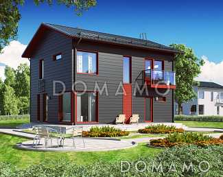 Проект двухэтажного каркасного дома 9х7