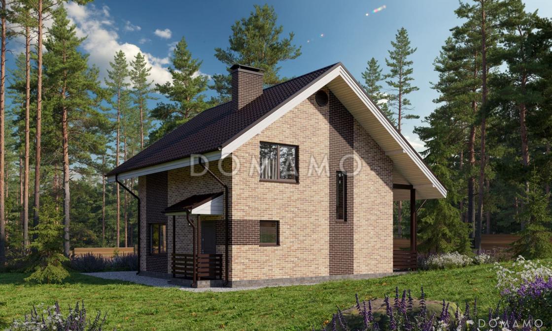 Проект компактного дома с террасой / 2