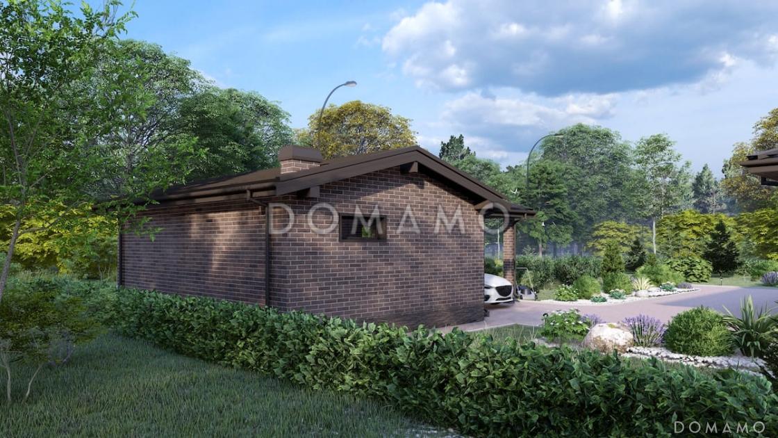 Проект утепленного гаража из газобетона с навесом и погребом / 4