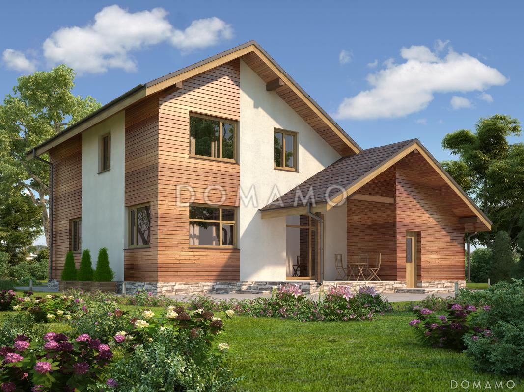 Проект загородного дома с мансардой и гаражом для двух автомобилей / 3