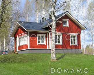 Проект каркасной сауны с спальней на мансардном этаже