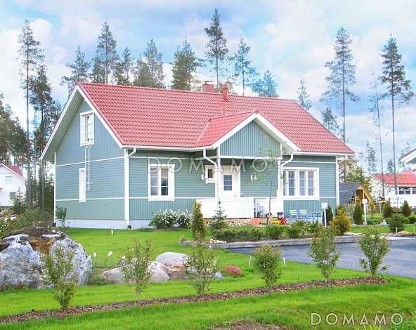 Проект каркасного дома с мансардой и санузлом Проект каркасного дома с мансардой и санузлом