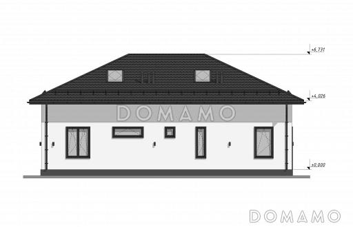 Проект стильного дома с мансардой S-211 / Фасад 2