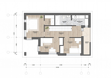 C-127 двухэтажный дом / План 2 этажа