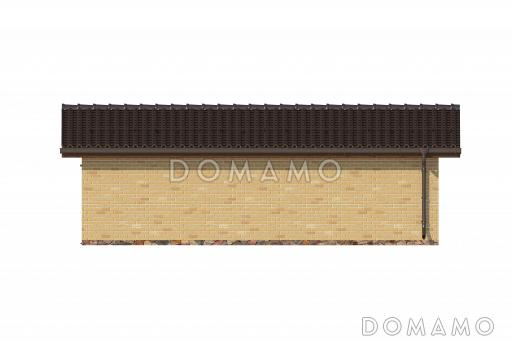 Проект гаража на две машины с мастерской / Фасад 4