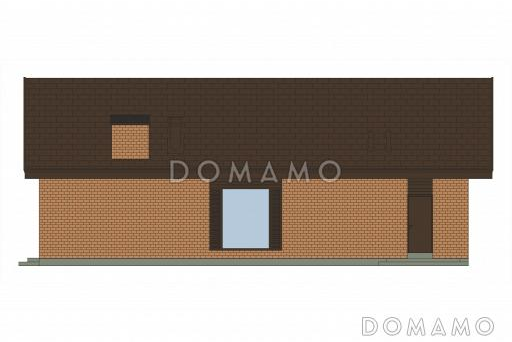 Проект беседки из газобетона с террасой барбекю, бильярдной, кухней и подвалом / Фасад 2
