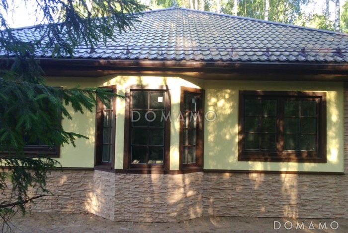 Проект среднего одноэтажного дома из газобетона