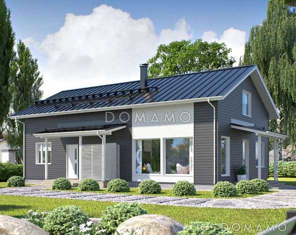 М-164 одноэтажный с мансардой дом