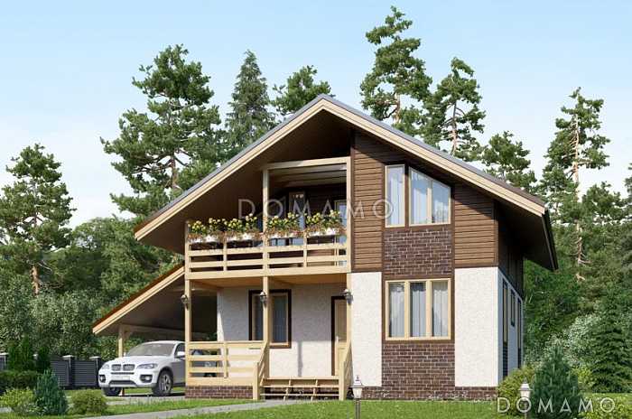 Проект каркасного дома с спальней на первом этаже Проект каркасного дома с спальней на первом этаже