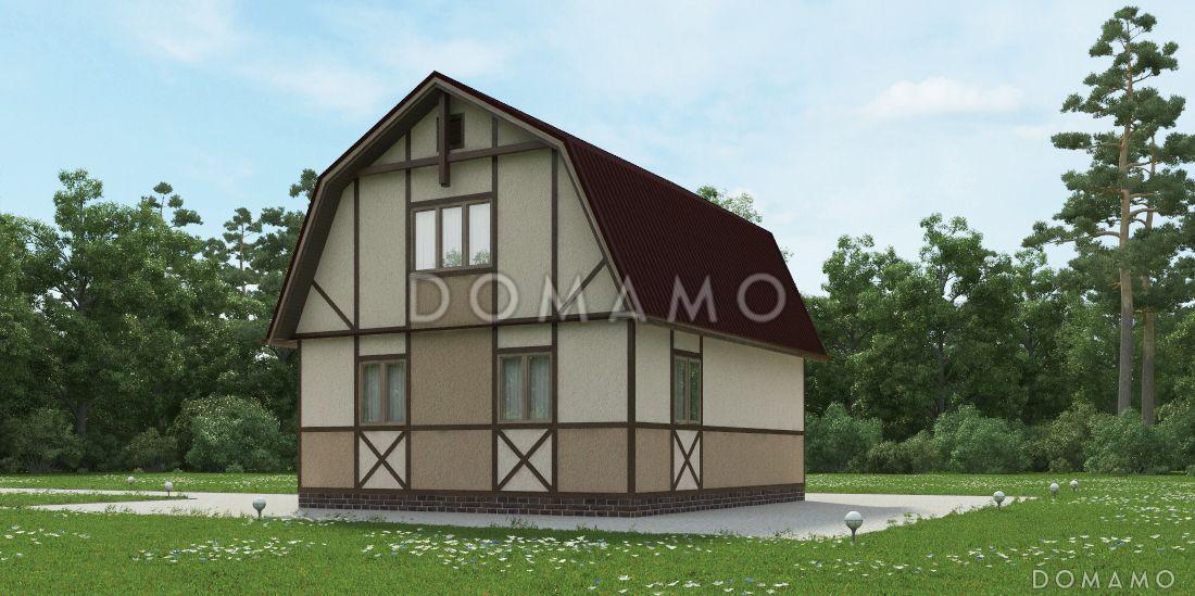 Проект простого дома без санузла 7х8 / 3