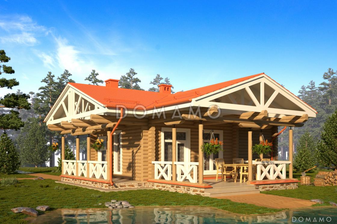 Проект бани c с террасой / 3