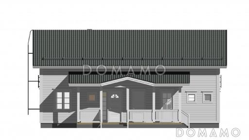 Проект дома с мансардным этажом до 200 м.кв. / Фасад 3