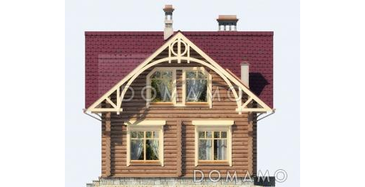 Проект деревянного дома с отдельным входом в котельную / Фасад 1