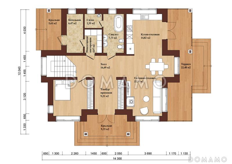 PAVLOVO RESIDENCE 260 / План 1 этажа PAVLOVO RESIDENCE 260 / План 1 этажа