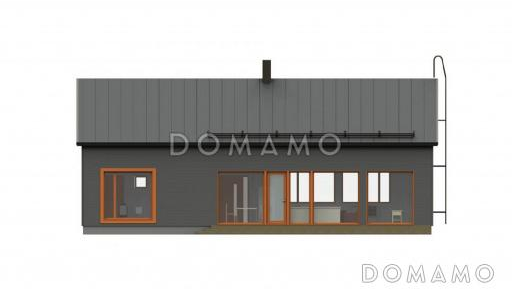 Проект современного каркасного дома с 4 спальнями / Фасад 3