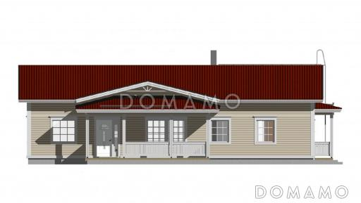 Проект каркасного дома с просторной прихожей / Фасад 2