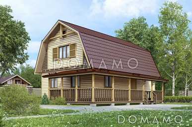 Проект дома из клееного бруса с небольшими габаритами