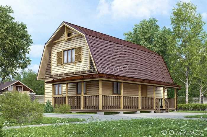 Проект дома из клееного бруса с небольшими габаритами Проект дома из клееного бруса с небольшими габаритами