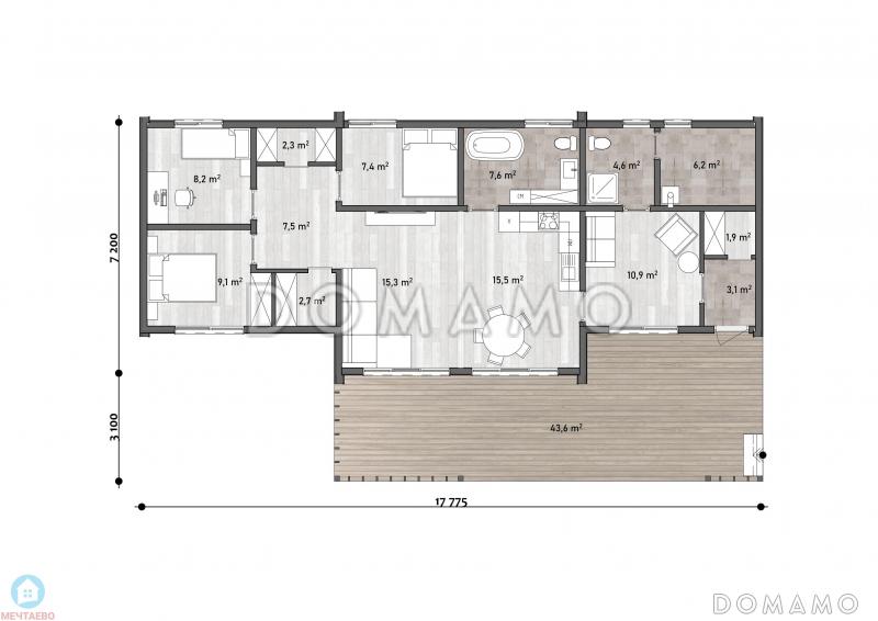 Футура / План 1 этажа