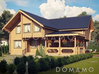 Проект деревянного дома с камином