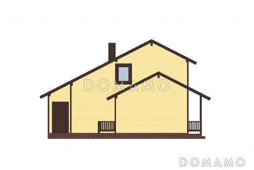 Проект дома из газобетона с балконом / Фасад 3