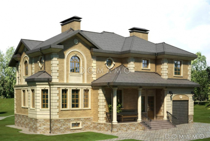 Дом в классическом стиле с цокольным этажом