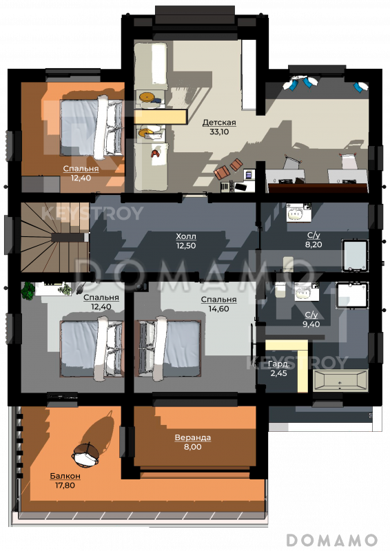 КейСтрой-267 / План 2 этажа