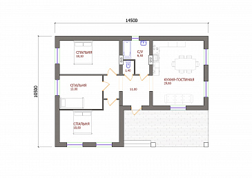 Проект 113 / План 1 этажа