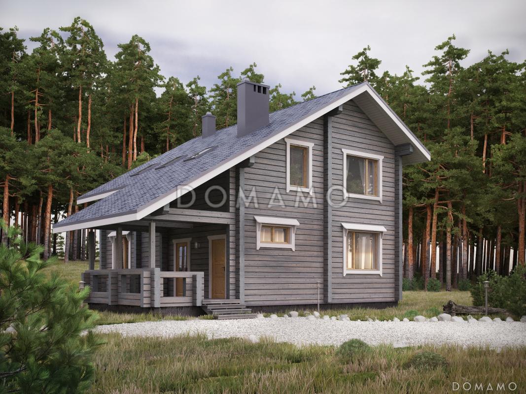 Проект двухэтажного дома из бруса в скандинавском стиле с котельной / 3