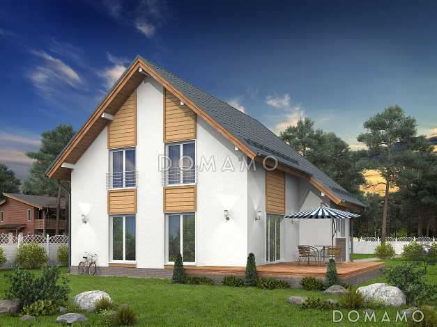 Проект каркасного дома с мансардой