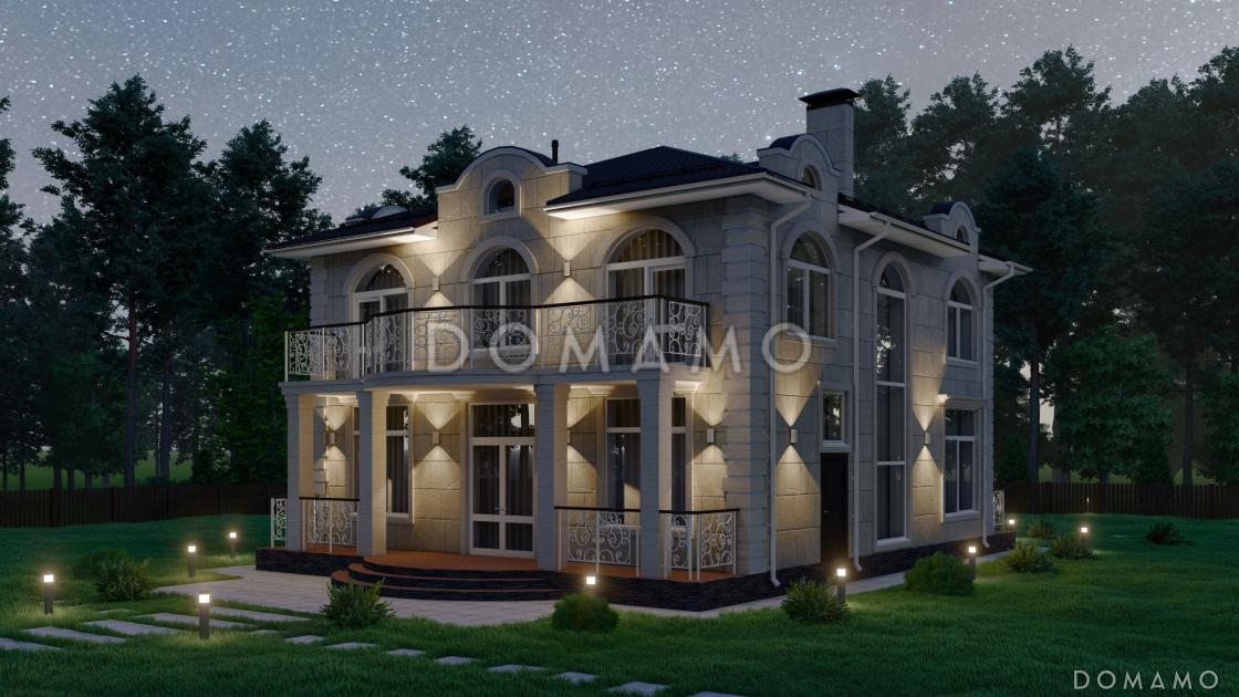 Проект красивого двухэтажного дома с большими балконами S-240 / 6