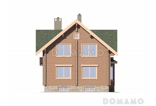 Проект рационально распланированного, уютного дома с тремя просторными спальнями и личным кабинетом / Фасад 3