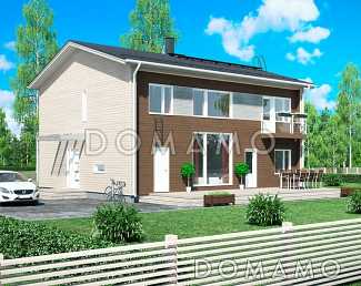 Проект каркасного дома с сауной до 200 м.кв