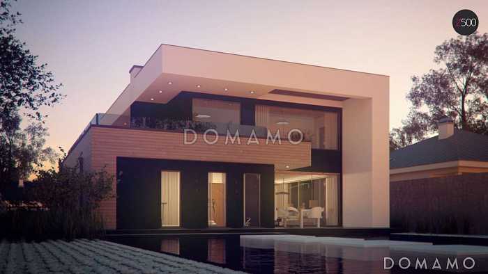 Проект современного двухэтажного дома из кирпича с тремя спальнями, спортзалом и гаражом