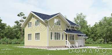 Проект дома из клееного бруса с просторными комнатами