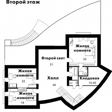 Проект комфортабельного дома с баней, бассейном, сауной и огромной террасой с барбекю / План мансардного этажа Проект комфортабельного дома с баней, бассейном, сауной и огромной террасой с барбекю / План мансардного этажа