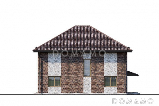 Проект двухэтажного дома с балконом / Фасад 3