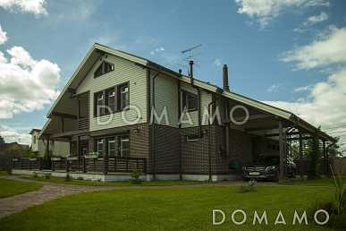 Проект дома из газобетонных блоков с отделкой из двух материалов