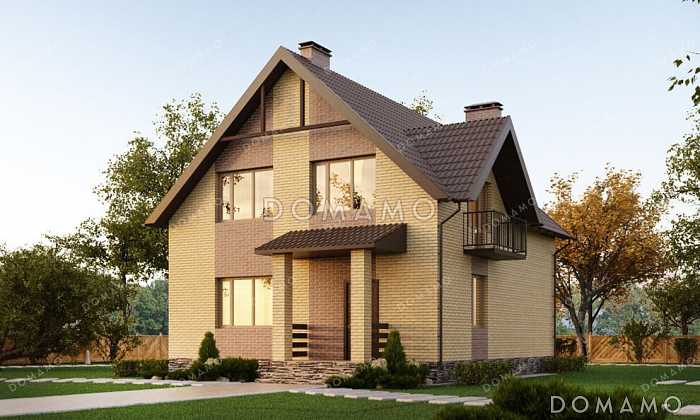 Проект компактного дома с тремя спальнями, котельной и изолированной кухней Проект компактного дома с тремя спальнями, котельной и изолированной кухней