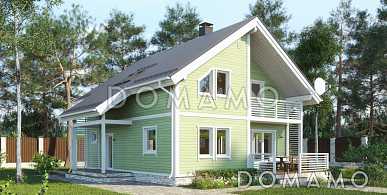 Проект лаконичного дома с лоджией в скандинавском стиле