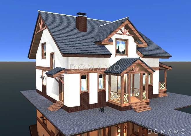 Проект коттеджа с квадратным планом Проект коттеджа с квадратным планом