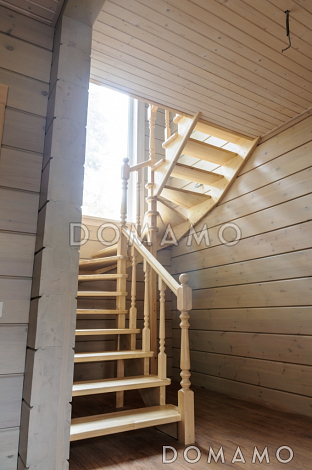 Проект деревянного дома из клееного бруса  для постоянного проживания семьи из 3-4 человек Проект деревянного дома из клееного бруса  для постоянного проживания семьи из 3-4 человек